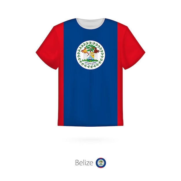 Diseño de camiseta con bandera de belice plantilla de vector de camiseta