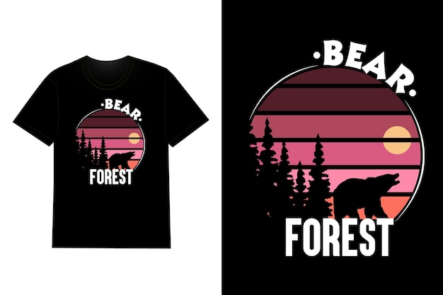 Diseño de camiseta Bear Forest Retro Vintage