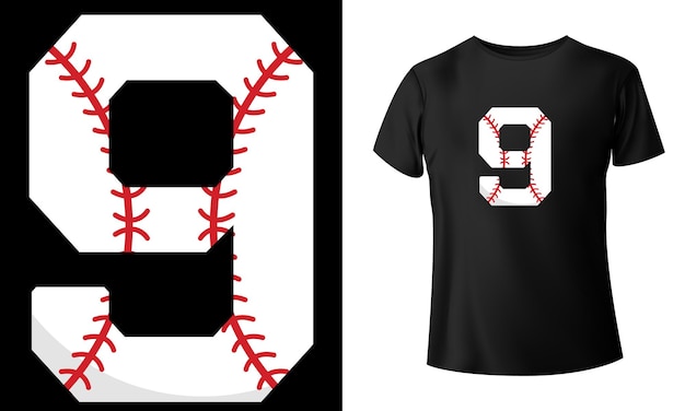 Vector diseño de camiseta de béisbol 9