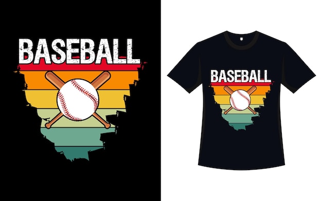Diseño de camiseta de béisbol con diseño de camiseta de tipografía vintage.