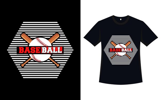 Diseño de camiseta de béisbol con diseño de camiseta de tipografía vintage.