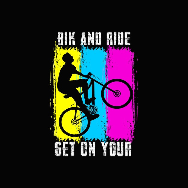Diseño de camiseta de bicicleta, tipografía de bicicleta l, ilustración vectorial