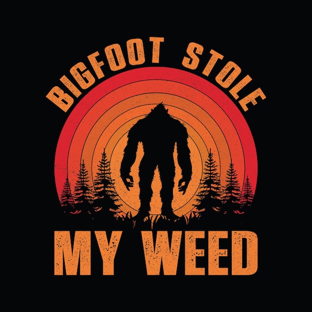 Vector diseño de la camiseta de bigfoot