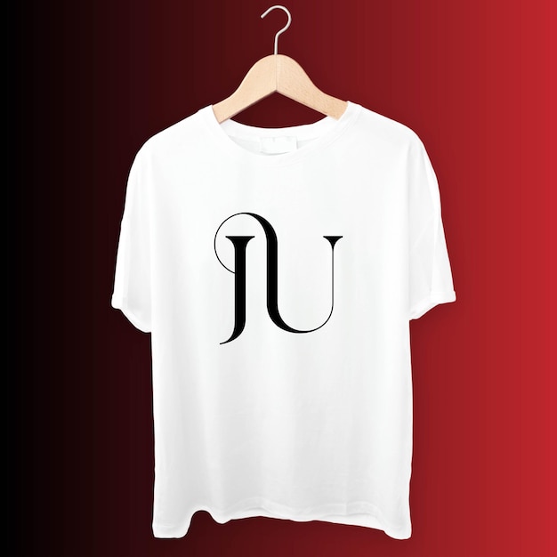Diseño de camiseta blanca JU