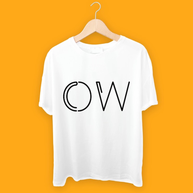Diseño de camiseta blanca OW