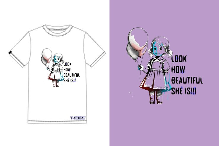 Diseño de camiseta en boceto