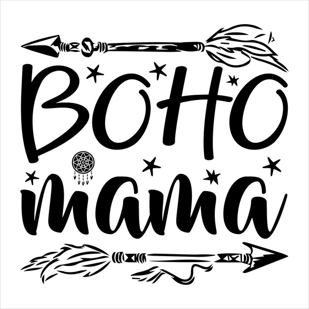 Vector diseño de camiseta boho