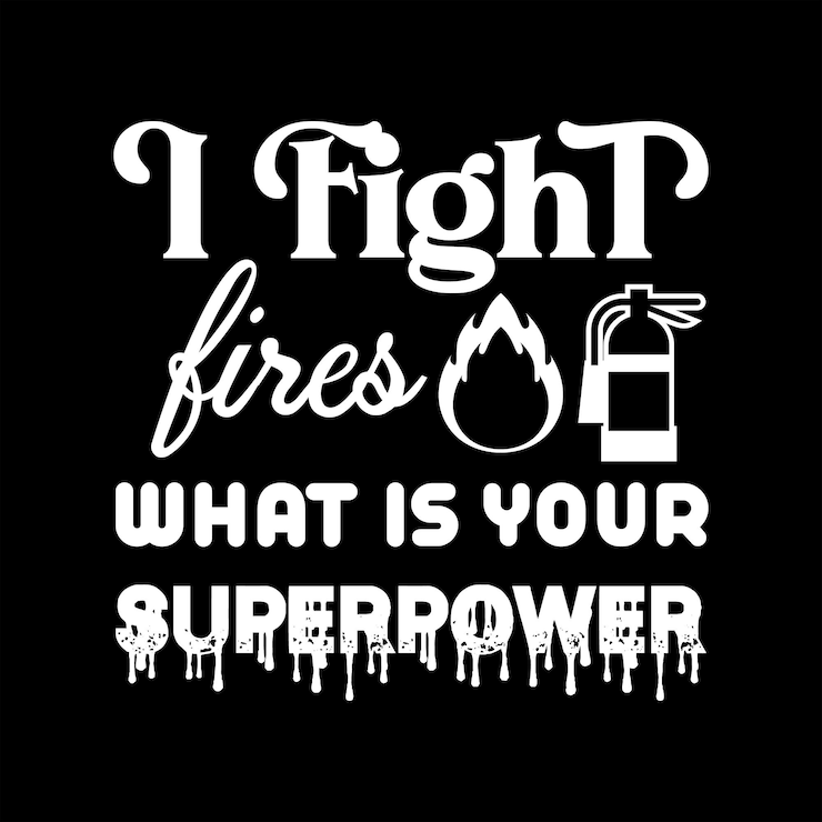 Vector diseño de camiseta de bombero