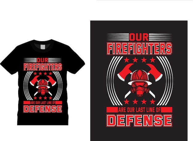 Diseño de camiseta de bombero