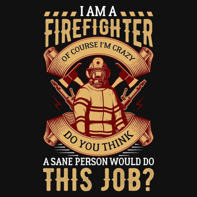 Diseño de camiseta de bomberos.