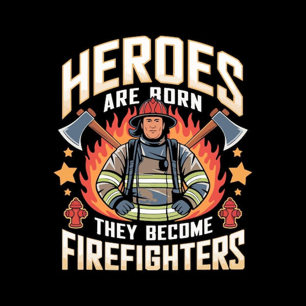 Diseño de la camiseta de bomberos