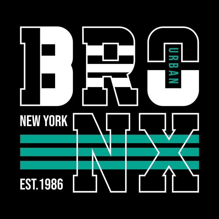 Vector el diseño de la camiseta del bronx