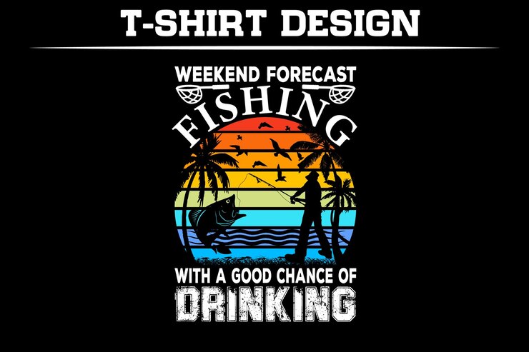 Vector diseño de camiseta con una buena posibilidad de beber diseño de camiseta de pesca vectores t shirt vintage