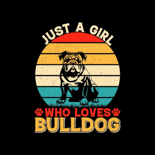 Vector diseño de la camiseta bulldog