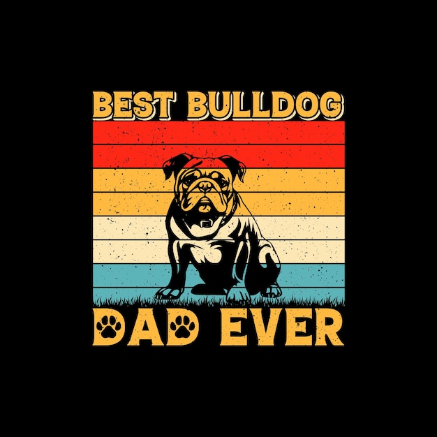 Vector diseño de la camiseta bulldog