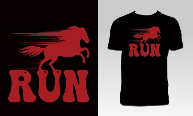 Diseño de camiseta de caballo