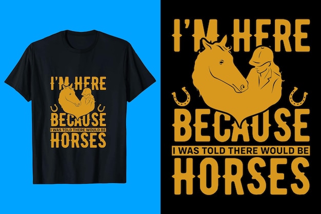 Diseño de camiseta de caballo