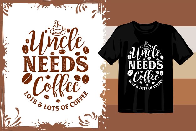 Diseño de camiseta de café retro. Café ondulado SVG. tipografía café diseño gráficos vectoriales