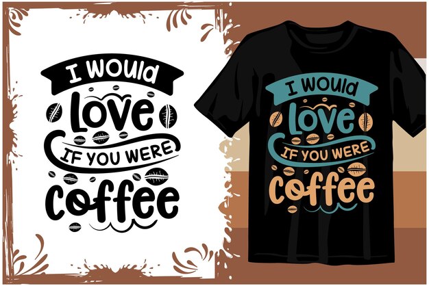 Diseño de camiseta de café retro. Diseño SVG de café ondulado. Tipografía café diseño gráficos vectoriales
