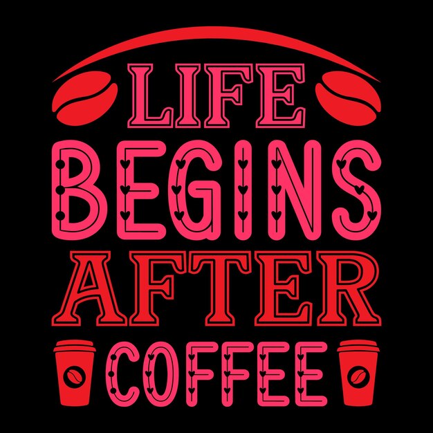 Diseño de camiseta de café