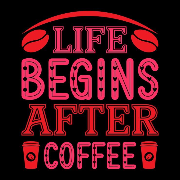 Diseño de camiseta de café