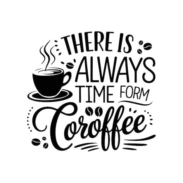 Diseño de camiseta de café.