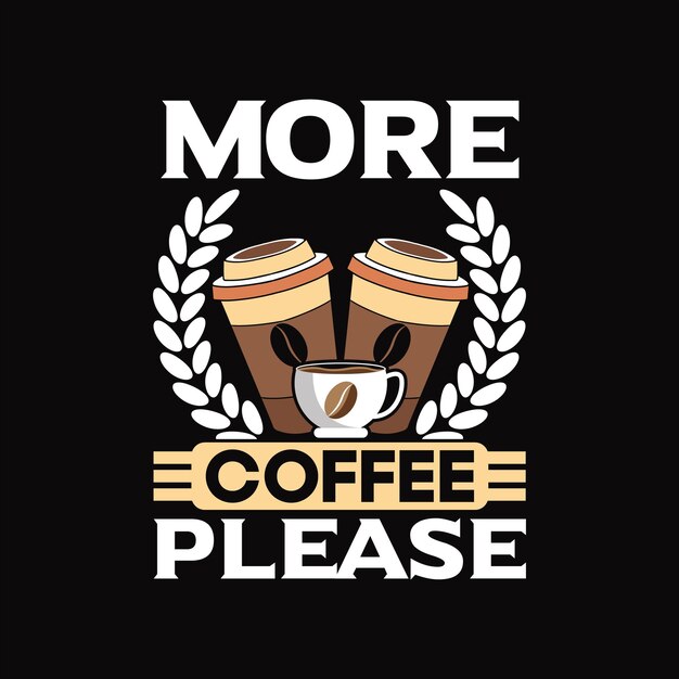 diseño de camiseta de café