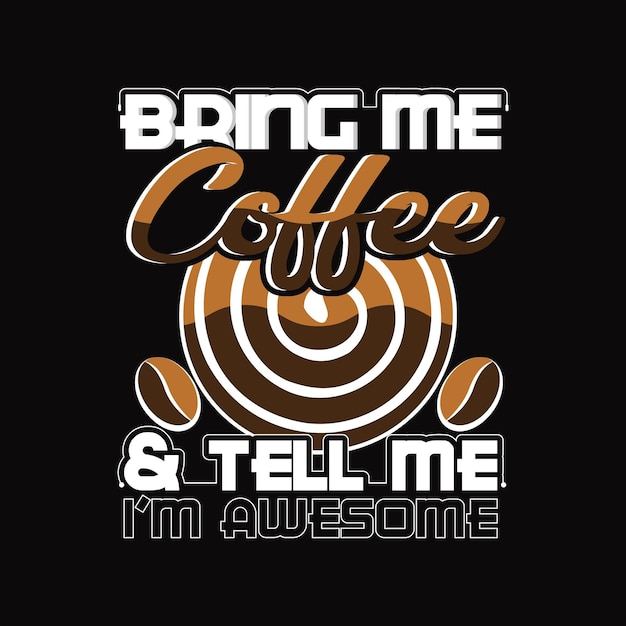 diseño de camiseta de café