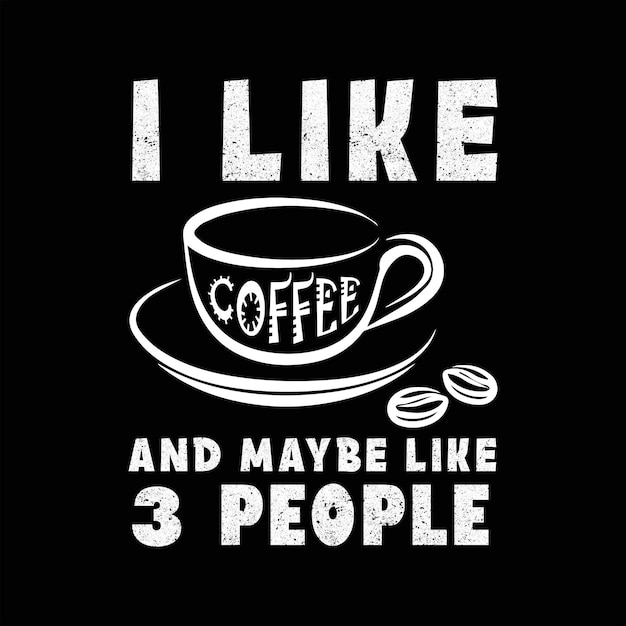diseño de camiseta de café