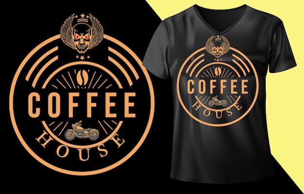 Diseño de camiseta de café