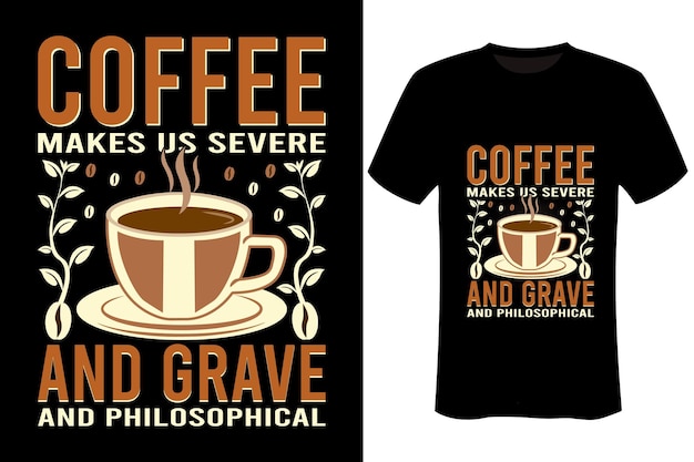 diseño de camiseta de café