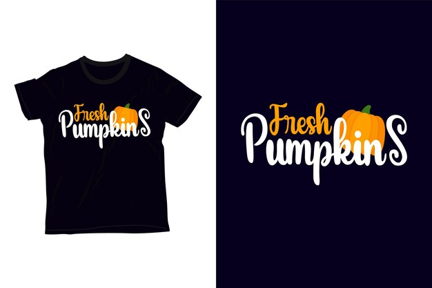 diseño de camiseta de calabazas frescas