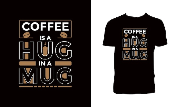 Diseño de camiseta caligráfica de café