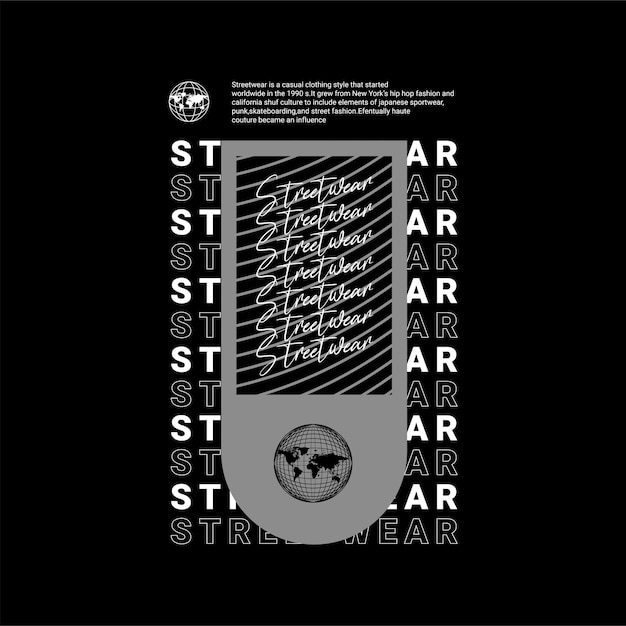 Diseño de camiseta de calle adecuado para chaquetas de serigrafía y otros