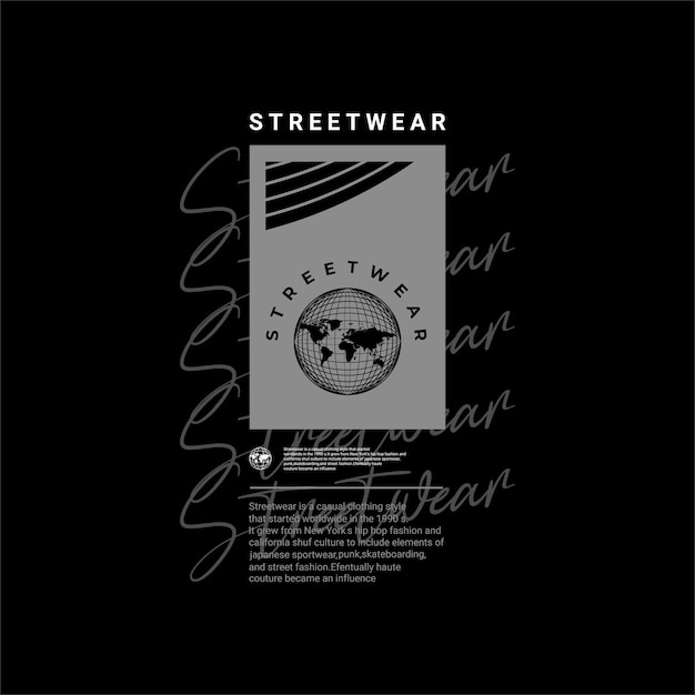 Diseño de camiseta de calle adecuado para chaquetas de serigrafía y otros