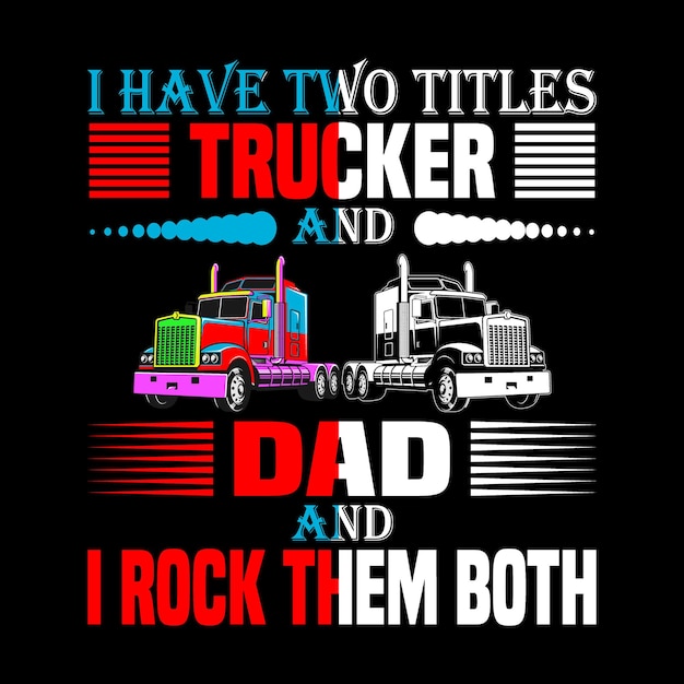 Diseño de camiseta de camionero