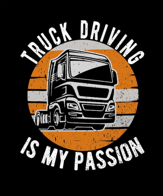 Diseño de la camiseta del camionero