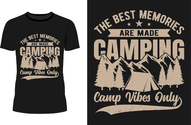 Diseño de camiseta de campamento