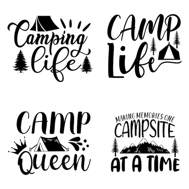 Vector diseño de camiseta de campamento