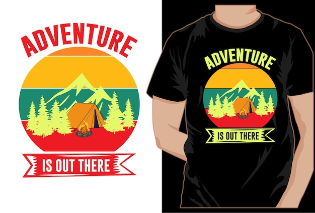 Vector diseño de camiseta de campamento