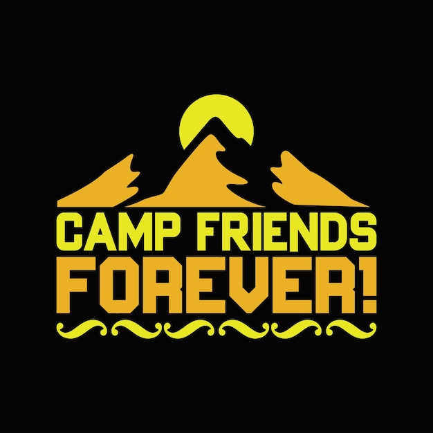 Vector diseño de camiseta de campamento