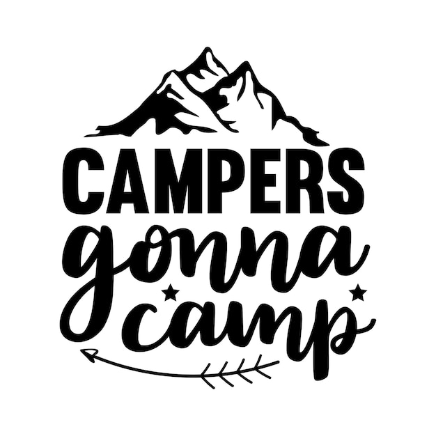 Diseño de camiseta de campamento