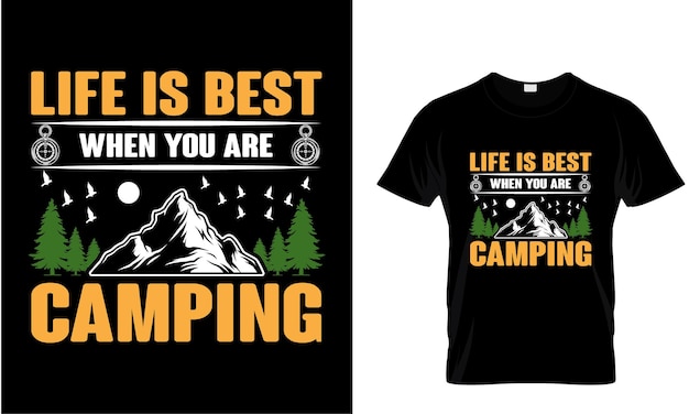 Diseño de camiseta de campamento
