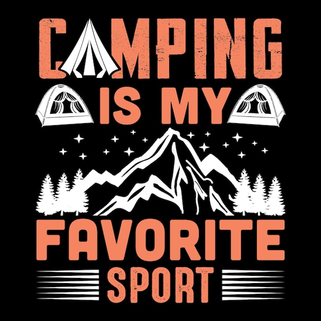 Diseño de camiseta de camping, amante del camping, elemento gráfico vectorial