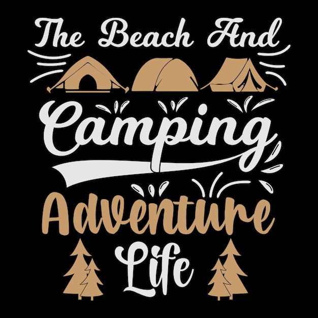 Diseño de camiseta de camping, amante del camping, elemento gráfico vectorial