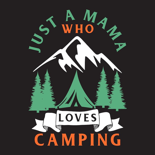 Diseño de camiseta de camping, elemento vectorial