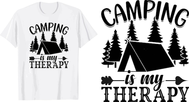 diseño de camiseta de camping svg