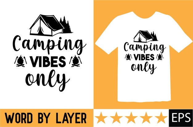 diseño de camiseta de camping svg