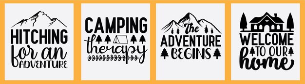 diseño de camiseta de camping svg