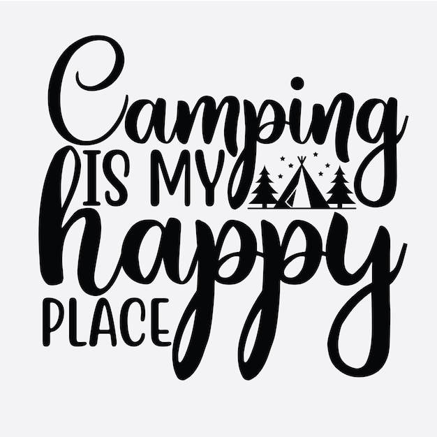 Vector diseño de camiseta de camping svg